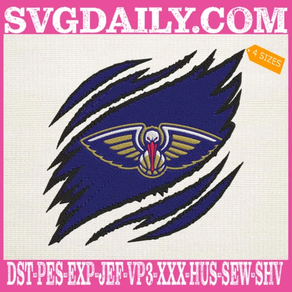 New Orleans Pelicans Embroidery Design