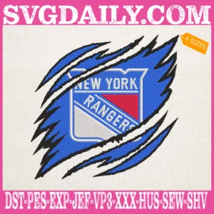 New York Rangers Embroidery Design
