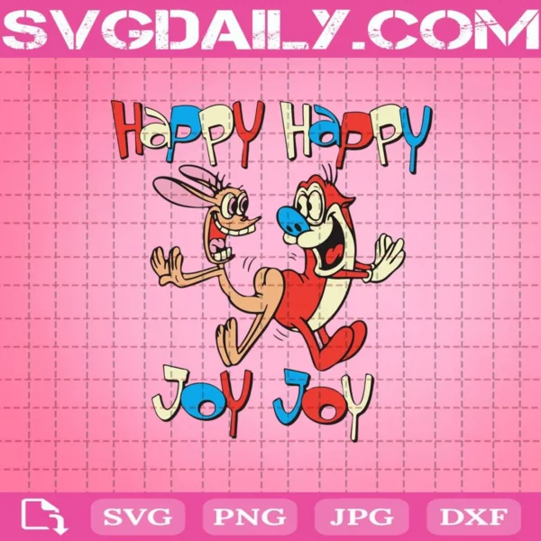 Nickelodeon Ren And Stimpy Happy Happy Joy Joy Dance Svg