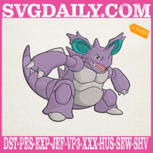 Nidoking Pokemon Embroidery Design