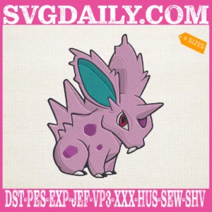 Nidoran Pokemon Embroidery Design