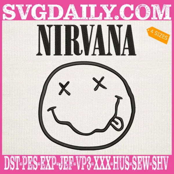 Nirvana Smiley Face Embroidery Design