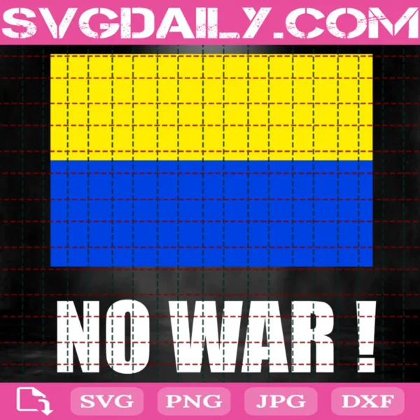 No War Svg, Ukraine Flag Svg