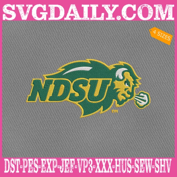 North Dakota State Bison Embroidery Files