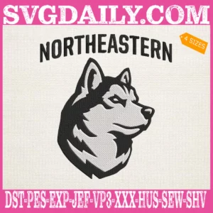 Northeastern Huskies Embroidery Files
