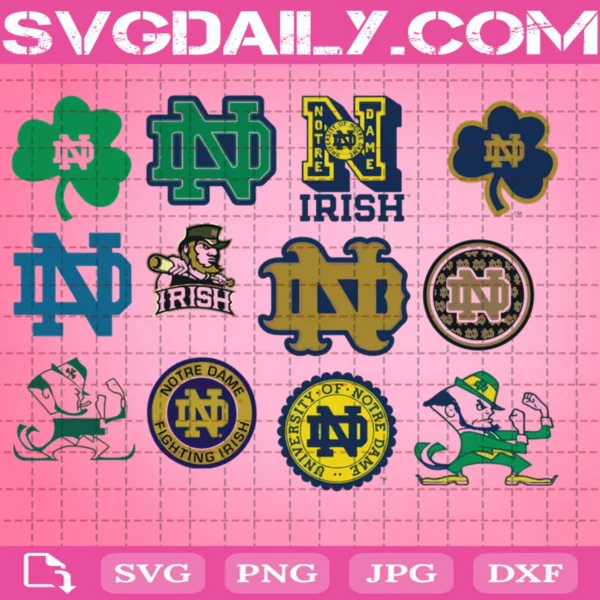 Notre Dame Fighting Irish Ncaa Svg Bundle