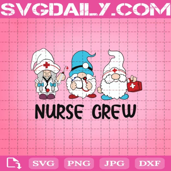 Nurse Crew Gnomies Svg