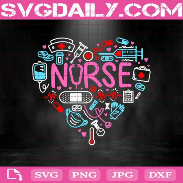 Nurse Love Svg, Nurse Hearth Svg
