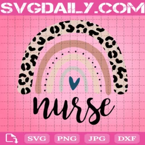 Nurse Svg, Rainbow Nurse Gildan Svg