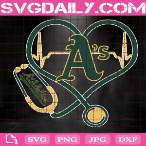Oakland Athletics Nurse Stethoscope Svg