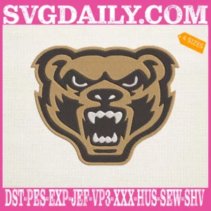 Oakland Golden Grizzlies Embroidery Files