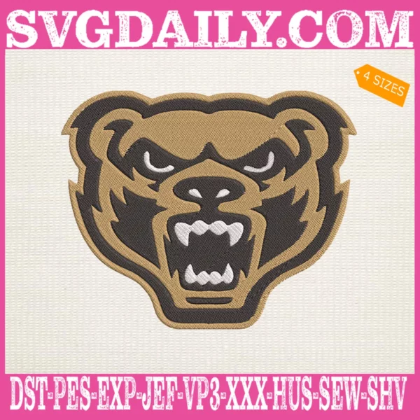 Oakland Golden Grizzlies Embroidery Files