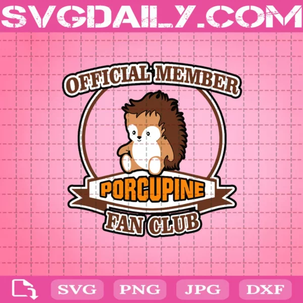 Official Member Porcupine Fan Club Svg