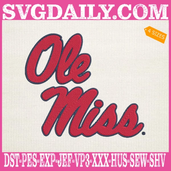 Ole Miss Rebels Embroidery Machine