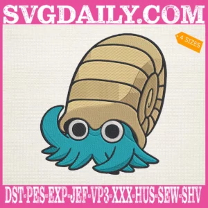 Omanyte Pokemon Embroidery Design