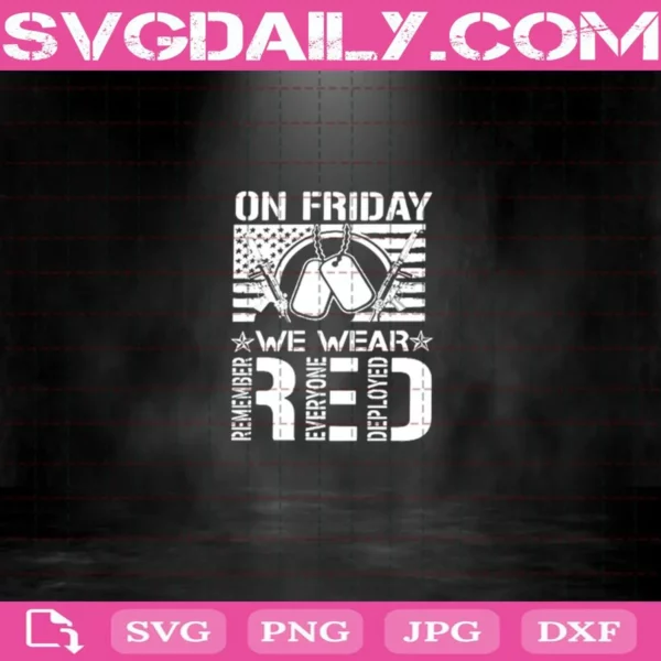 On Friday We Wear Red Svg