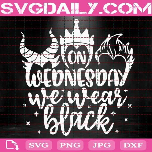 On Wednesday We Wear Black Svg