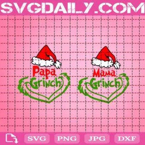 Papa Grinch And Mama Grinch Svg