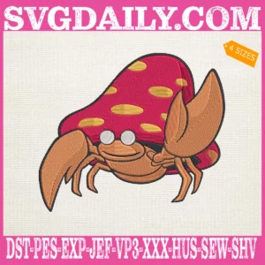 Parasect Pokemon Embroidery Design