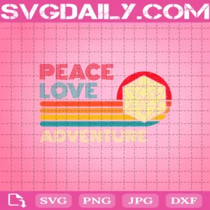 Peace Love Adventure Dungeons D20 Gamer Svg