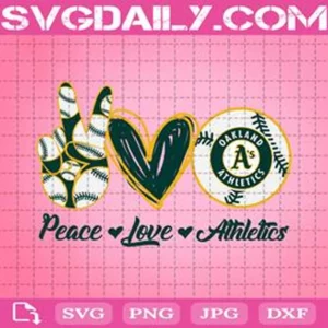Peace Love Athletics Svg