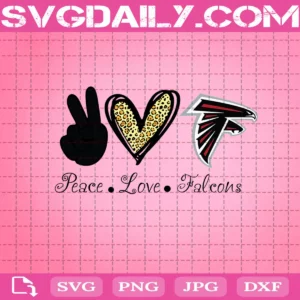 Peace Love Atlanta Falcons Svg