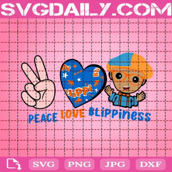 Peace Love Blippiness Svg