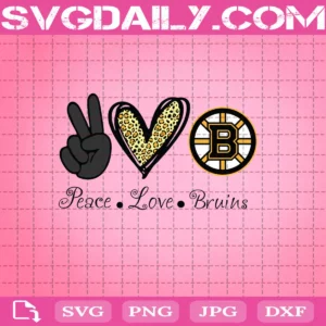 Peace Love Boston Bruins Svg