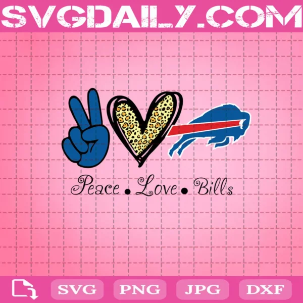 Peace Love Buffalo Bills Svg