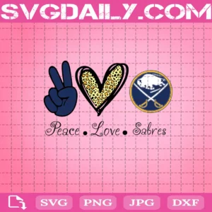 Peace Love Buffalo Sabres Svg