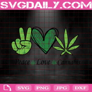 Peace Love Cannabis Sublimation Design
