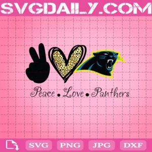 Peace Love Carolina Panthers Svg