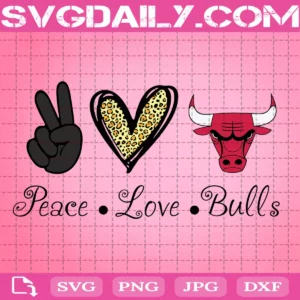 Peace Love Chicago Bulls Svg