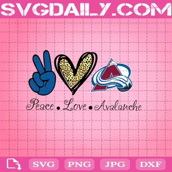 Peace Love Colorado Avalanche Svg