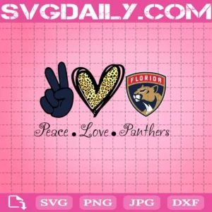 Peace Love Florida Panthers Svg