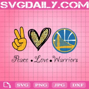 Peace Love Golden State Warriors Svg