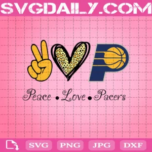 Peace Love Indiana Pacers Svg