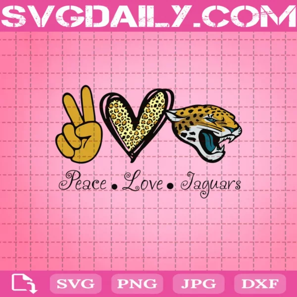 Peace Love Jacksonville Jaguars Svg