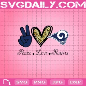 Peace Love Los Angeles Rams Svg