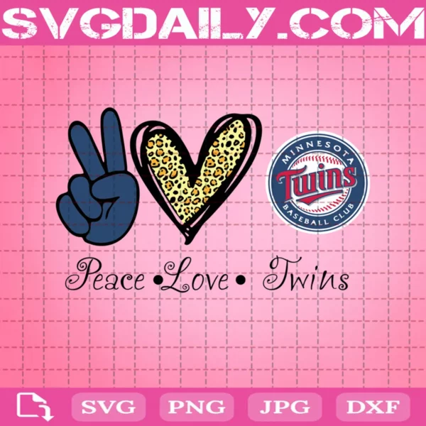 Peace Love Minnesota Twins Svg