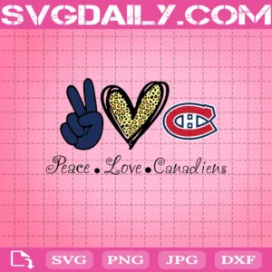 Peace Love Montreal Canadiens Svg
