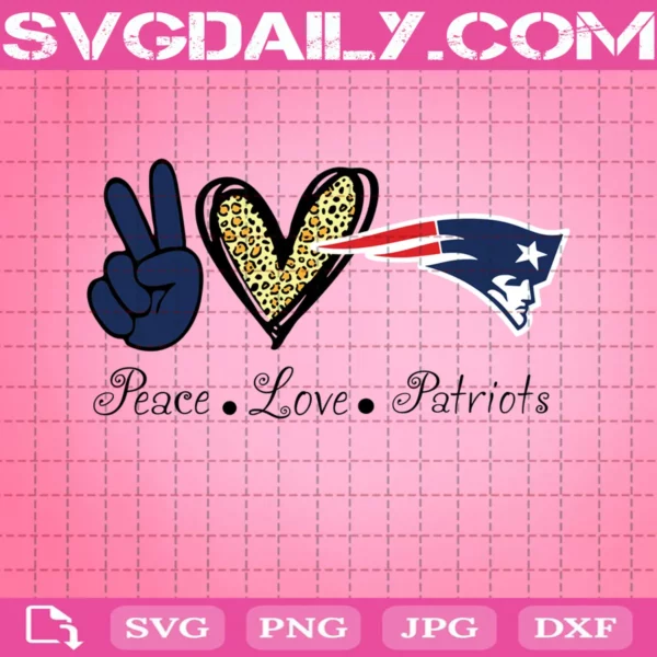 Peace Love New England Patriots Svg