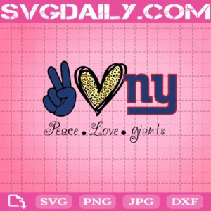 Peace Love New York Giants Svg