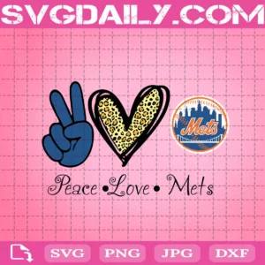Peace Love New York Mets Svg