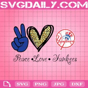 Peace Love New York Yankees Svg