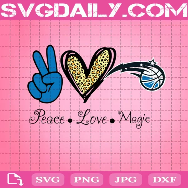 Peace Love Orlando Magic Svg