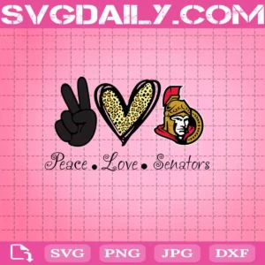 Peace Love Ottawa Senators Svg