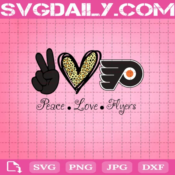 Peace Love Philadelphia Flyers Svg