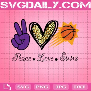 Peace Love Phoenix Suns Svg