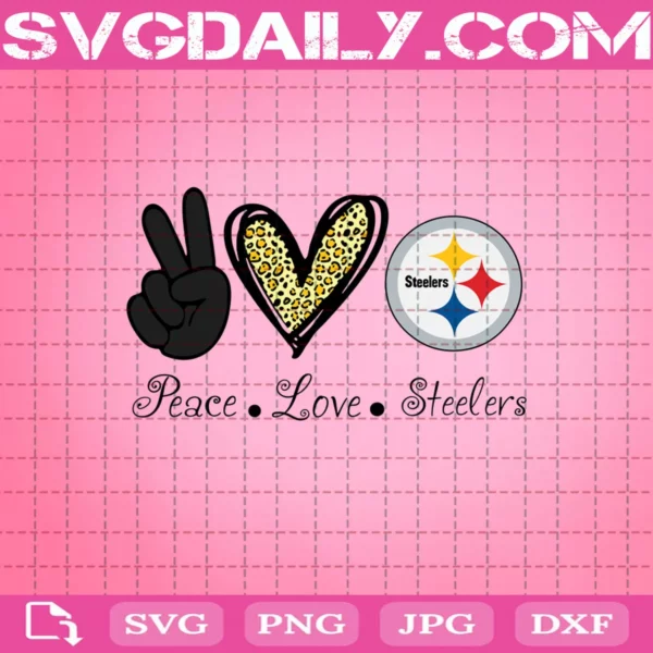 Peace Love Pittsburgh Steelers Svg